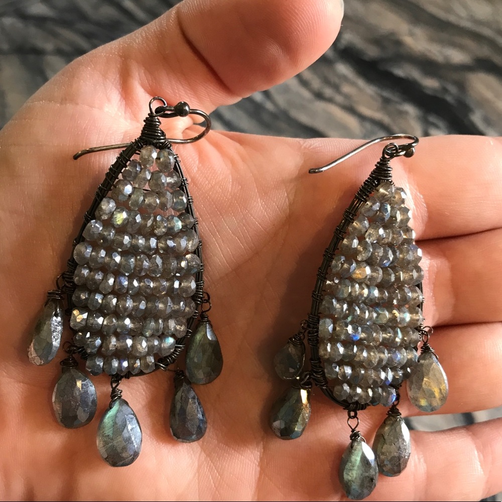 Gunmental Amanda Sterett earrings